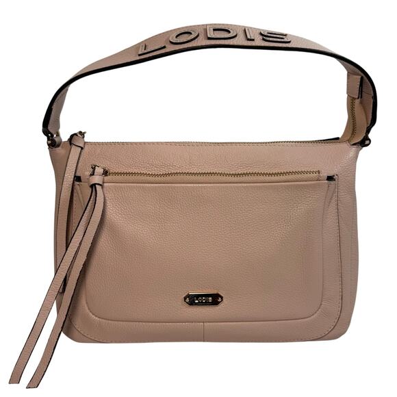 Lodis Handbags - LODIS Shoulder Strap Light Pink Pebbled Leather Bag